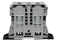 2-conductor through terminal block; 185 mm; lateral marker slots; with fixing flanges; POWER CAGE CLAMP; 185,00 mm; gray