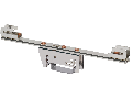 Busbar carrier; for busbars Cu 10 mm x 3 mm; both sides, straight; for DIN 35 rail; gray