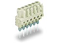 Female connector for rail-mount terminal blocks; 0.6 x 1 mm pins; straight; 100% protected against mismating; Pin spacing 5 mm; 5-pole; light gray