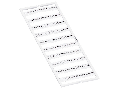 WMB marking card; as card; MARKED; L1, L2, L3, N, PE, L1, L2, L3, N, PE (10x); stretchable 5 - 5.2 mm; Horizontal marking; snap-on type; white