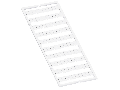 WMB marking card; as card; MARKED; 101 ... 150 (2x); stretchable 5 - 5.2 mm; Horizontal marking; snap-on type; white