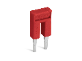 Push-in type jumper bar; insulated; 2-way; Nominal current 25 A; red