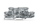 Double-deck carrier terminal block; L/L; for DIN-rail 35 x 15 and 35 x 7.5; 2.5 mm; Push-in CAGE CLAMP; 2,50 mm; gray