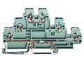 Triple-deck terminal block; Through/through terminal block; for DIN-rail 35 x 15 and 35 x 7.5; 2.5 mm; CAGE CLAMP; 2,50 mm; gray