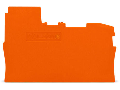 End and intermediate plate; 1 mm thick; orange