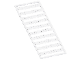 WMB marking card; as card; MARKED; 1 / 2 (50 each); stretchable 5 - 5.2 mm; Horizontal marking; snap-on type; white