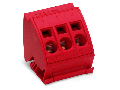 Busbar terminal block; for (10 x 3) mm busbars; 3-pole; without push-buttons; 4 mm²; CAGE CLAMP®; 16,00 mm²; red