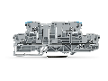 Double-deck carrier terminal block; L/N; for DIN-rail 35 x 15 and 35 x 7.5; 2.5 mm; Push-in CAGE CLAMP; 2,50 mm; gray