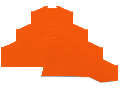 End and intermediate plate; 1 mm thick; orange