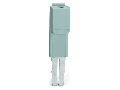 Test plug adapter; 5 mm wide; for test plug 210-137 (2.3 mm Ø); suitable for 1.5 mm² - 4 mm² tbs; gray