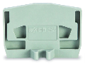 End plate; with fixing flange; 4 mm thick; light gray