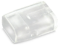 Flat cable end cover; for flat cable 2 x 1.5 mm²; Plastic; transparent