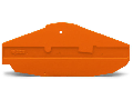 End and separator plate; for 2-conductor transverse switching terminal block; 1.5 mm thick; orange