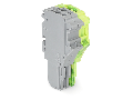 1-conductor female plug; 1.5 mm²; 3-pole; 1,50 mm²; gray, green-yellow