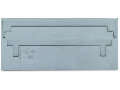 Separator plate; 2 mm thick; oversized; gray