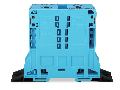 2-conductor through terminal block; 95 mm²; lateral marker slots; with fixing flanges; POWER CAGE CLAMP; 95,00 mm²; blue