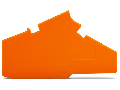 End and separator plate; 1.5 mm thick; orange