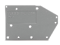 End plate; snap-fit type; 1.5 mm thick; gray