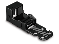 Mounting carrier; for 2-conductor terminal blocks; 221 Series - 4 mm²; with snap-in mounting foot for horizontal mounting; black