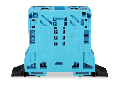 2-conductor through terminal block; 50 mm; lateral marker slots; with fixing flanges; POWER CAGE CLAMP; 50,00 mm; blue