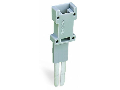 Test plug module; modular; suitable for all WAGO 280 and 780 Series rail-mounted terminal blocks with jumper slots in the current bar; gray