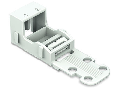 Mounting carrier; for 2-conductor terminal blocks; 221 Series - 4 mm²; with snap-in mounting foot for vertical mounting; white