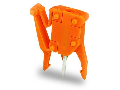 Test plug adapter; suitable for 255, 256, 257 Series PCB terminal blocks; 1-pole; Pin spacing 10.16 mm / 0.4 in; orange