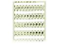 WSB marking card; as card; MARKED; F11, ..., F20 (10x); not stretchable; Vertical marking; snap-on type; white