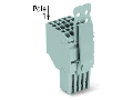 2-conductor female connector; Strain relief plate; 1.5 mm²; 10-pole; 1,50 mm²; gray