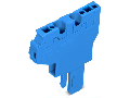 Start module for 2-conductor female connector; with integrated end plate; 4 mm²; 1-pole; 4,00 mm²; blue