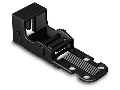 Mounting carrier; for 2-conductor terminal blocks; 221 Series - 4 mm; with snap-in mounting foot for vertical mounting; black