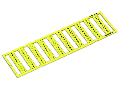 WMB marking card; as card; MARKED; k/l (each 50); stretchable 5 - 5.2 mm; Horizontal marking; snap-on type; yellow