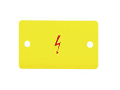 Protective warning marker; with high-voltage symbol; for 3 terminal blocks; yellow