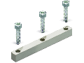 Jumper bar with screws; 3-way; for high current terminal blocks with 2 stud bolts M12 or M16