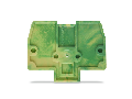 End and intermediate plate; 2 mm thick; for 2-conductor ground conductor Ex term; green-yellow