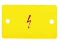 Protective warning marker; with high-voltage symbol; for 4 terminal blocks; yellow