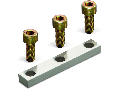 Jumper bar with screws; 3-way; for high-current terminal blocks with 2 stud bolts M8