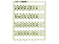 WSB marking card; as card; MARKED; A0.0, A0.1, ..., A9.6, A9.7 (1 each); not stretchable; Vertical marking; snap-on type; white