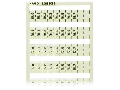 WSB marking card; as card; MARKED; E0.0, E0.1, ..., E9.6, E9.7 (1 each); not stretchable; Vertical marking; snap-on type; white