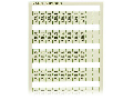 WSB marking card; as card; MARKED; A10.0, A10.1, ..., A19.6, A19.7 (1 each); not stretchable; Vertical marking; snap-on type; white