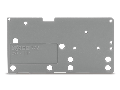 End plate; snap-fit type; 1.5 mm thick; blue