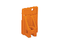 End plate; snap-fit type; 1.5 mm thick; with fixing flange; orange