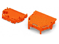 Strain relief housing; orange