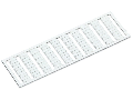 WSB marking card; as card; MARKED; a, b, c, e, u, v, w, x, y, z (10x); not stretchable; Vertical marking; snap-on type; white