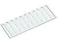 WSB marking card; as card; MARKED; a, b, c, e, u, v, w, x, y, z (10x); not stretchable; Horizontal marking; snap-on type; white