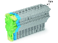 1-conductor female plug; 2.5 mm²; 14-pole; 2,50 mm²; green-yellow, blue, gray