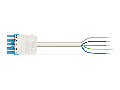 pre-assembled connecting cable; Eca; Socket/open-ended; 5-pole; Cod. I; H05VV-F 5G 2.5 mm; 4m; 2,50 mm; blue