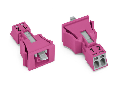 Snap-in socket; 2-pole; Cod. B; 1,50 mm; pink