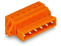 1-conductor male connector; clamping collar; 2.5 mm²; Pin spacing 7.62 mm; 3-pole; 2,50 mm²; orange