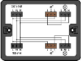 Distribution box; Single-pole switch circuit; 1 input; 5 outputs; Cod. A, S; MIDI; black